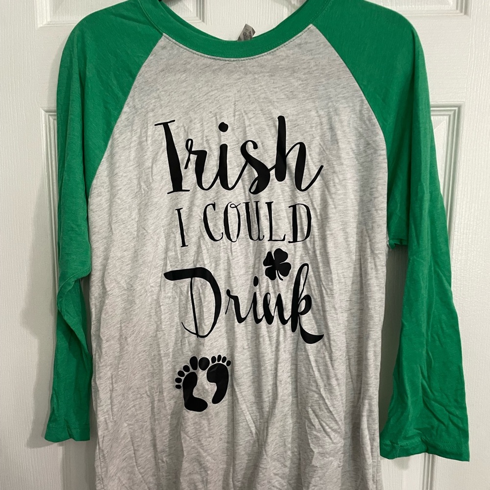 Maternity Irish I Could Drink Baseball Tee